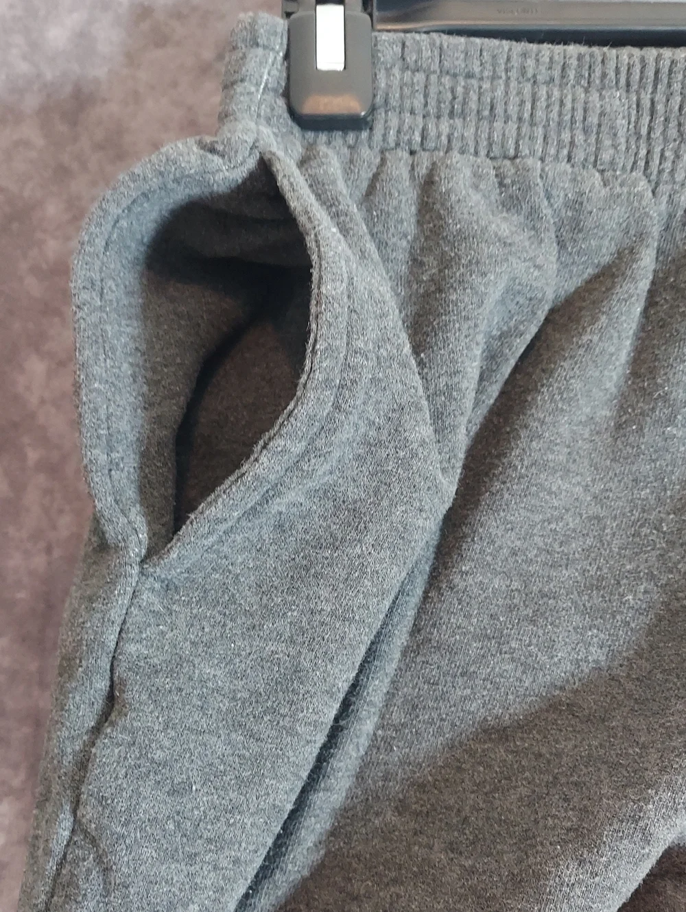 Champion Kids Charcoal Grey Fleece Jogger Sweatpants Big Logo Size Large